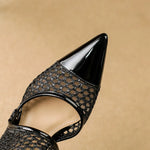 Velour Genuine Leather Slingbacks