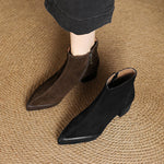 Evie Genuine Suede Ankle Boots