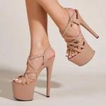 Delina Genuine Leather Heels