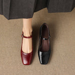 Ella Genuine Leather Mary Jane Pumps