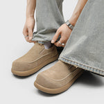 Milo Cowhide Slip-On Suede Shoes