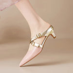 Zelle Genuine Leather Mules