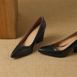 Nora Genuine Leather Heels