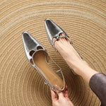 Katie Genuine Leather Slingbacks
