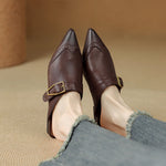 Every Genuine Leather Pointed-Toe Mules