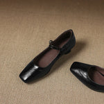 Ella Genuine Leather Mary Jane Pumps