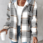 Harlow | Cozy Plaid Hooded Shacket