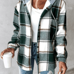 Harlow | Cozy Plaid Hooded Shacket