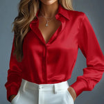 LAURA SATIN SILK SHIRT