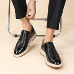 Elric Genuine Leather Lace-Up Shoes