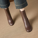 Aylan Genuine Leather Stiletto Ankle Boots