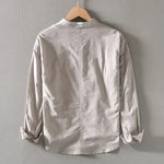 CALLUM LINEN MANDARIN SHIRT