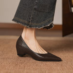 Mavi Genuine Leather Pointed-Toe Heels
