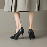Nyla Genuine Leather Pointed-Toe Heel Pumps