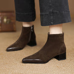 Evie Genuine Suede Ankle Boots