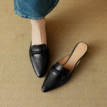 Alaya Genuine Leather Mules