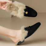 VELOURA SUEDE SHEARLING MULES