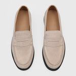 Milan Cowhide Suede Penny Loafers