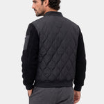 Sherpa Sleeves Padded Bomber Jacket - Cross & Crown