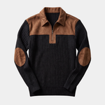 Camborne Elbow Patch Quarter Zip Pullover - Cross & Crown