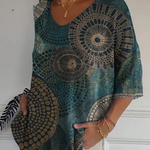Carolyn | Artful Medallion-Print Blouse