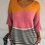 Corinna | Relaxed Color-Block Pullover