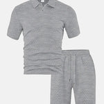 PORTWELL DIAMOND KNIT POLO SET