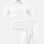 PORTWELL DIAMOND KNIT POLO SET
