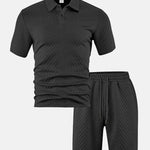 PORTWELL DIAMOND KNIT POLO SET
