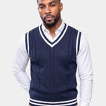 V Neck Elegant Knit Vest - Cross & Crown