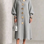 Evelyn | Elegant Button Knit Dress