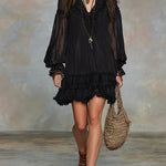 AURELIA | RUFFLE TRIM MINI DRESS