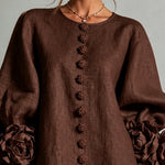 Gabrielle | Rosette-Cuff Mini Dress
