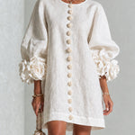 Florence | Floral Button-Front Mini Dress