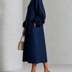 Danica | Floral-Cuff Midi Dress