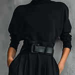 Chic All-Black Two-Piece Set