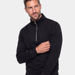 Zip Black Lapel Sports Sweatshirt - Cross & Crown