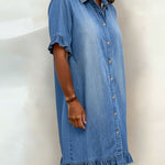 ROSAMERE FLATTERING DENIM DRESS