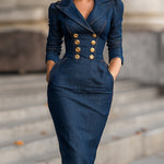 Brookelyn | Denim Midi Dress