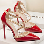 Stella Pointed Toe Studded Stiletto Heels
