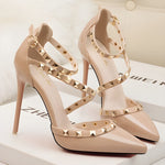 Stella Pointed Toe Studded Stiletto Heels
