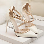 Stella Pointed Toe Studded Stiletto Heels