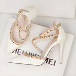Stella Pointed Toe Studded Stiletto Heels