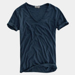 Albo Classic Linen V Neck T-Shirt – Cross & Crown