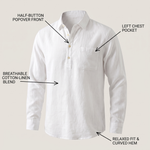 ALDRIDGE GRANDAD COLLAR SHIRT
