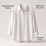 AMELIA PLEATED LACE TOP