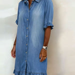 ROSAMERE FLATTERING DENIM DRESS
