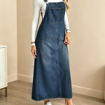 Dahlia | Denim Suspender Maxi Dress