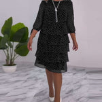 LUNESSA POLKA TIERED DRESS