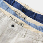 Bleu Horizon Linen Shorts - Cross & Crown